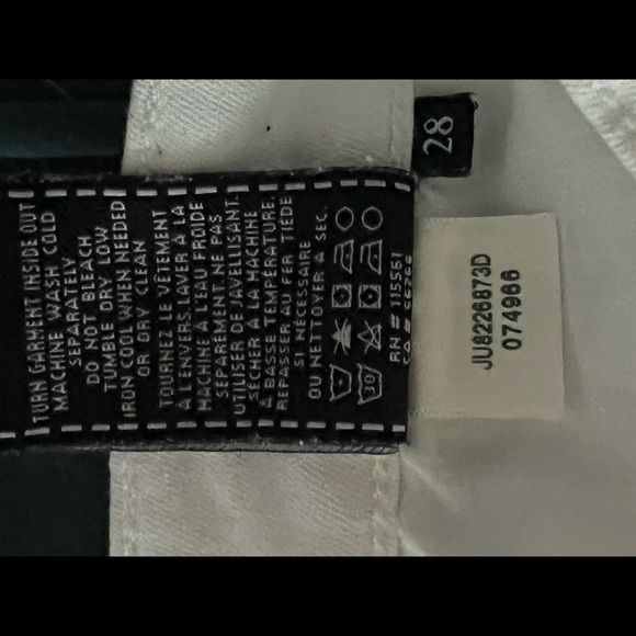 7 FOR ALL MANKIND Gwenevere White Frayed Distressed Stretch Ankle Skinny Jeans - Picture 10 of 10